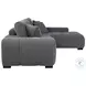 Octavia Charcoal Gray 2 Piece Chaise Sofa Sectional