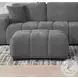Octavia Charcoal Gray Rectangular Ottoman