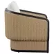 Juna Louis Cream Performance Fabric Upholstered Outdoor Lounge Chair