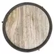 Dakota Weathered Black and Beige Round Travertine Top Coffee Table