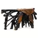 Cypress Black and Brown 60" Free Form Console Table