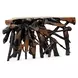 Cypress Black and Brown 60" Free Form Console Table