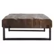 Duarte Rustic Brown and Black Rectangular Coffee Table