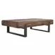Duarte Rustic Brown and Black Rectangular Coffee Table