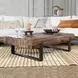 Duarte Rustic Brown and Black Rectangular Coffee Table