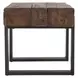 Duarte Rustic Brown and Gray Rectangular End Table