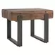Duarte Rustic Brown and Gray Rectangular End Table
