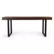 Duarte Rustic Brown and Black 92" Rectangular Counter Height Table