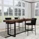 Duarte Rustic Brown and Black 92" Rectangular Counter Height Table