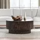 Norwood Bark Brown Round Coffee Table
