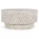 Norwood Coastal White Round Coffee Table