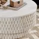 Norwood Coastal White Round Coffee Table