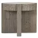 Sonoma Antique White and Distressed Gray Round Concrete Top End Table