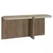 Dillon Natural and Antique White Rectangular Concrete Top Console Table