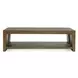 Troy Suede Brown Rectangular Coffee Table