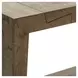 Troy Suede Brown Rectangular Console Table