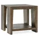 Troy Suede Brown Square End Table