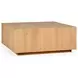 Layne True Natural Square Coffee Table with Casters