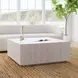 Layne Milk White Square Coffee Table with Casters