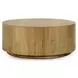 Layne Light Brown Round Coffee Table with Casters