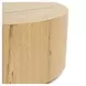 Layne True Natural Round Coffee Table with Casters
