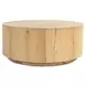 Layne True Natural Round Coffee Table with Casters