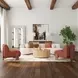 Layne True Natural Round Coffee Table with Casters