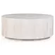 Layne Milk White Round Coffee Table with Casters