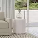 Layne Milk White Round End Table