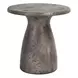 Collins Dark Gray 16" Round Outdoor Concrete Top Accent Table