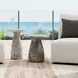 Collins Dark Gray 16" Round Outdoor Concrete Top Accent Table