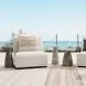 Collins Dark Gray 19" Round Outdoor Concrete Top Accent Table