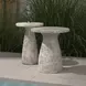 Collins Light Gray 16" Round Outdoor Concrete Top Accent Table