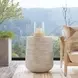 Nellie Light Gray Round Outdoor Concrete Top End Table
