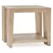 Troy Aged Cream Square End Table