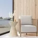 Fern Beige Round Outdoor Concrete Top Accent Table