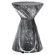 Fern Black Round Outdoor Concrete Top Accent Table