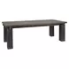 Duncan Suede Brown and Carbon Black 90" Rectangular Dining Table