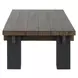 Duncan Suede Brown and Carbon Black Rectangular Coffee Table