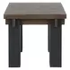 Duncan Suede Brown and Carbon Black Square End Table