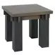 Duncan Suede Brown and Carbon Black Square End Table