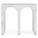 Marmo Ivory and Gray Rectangular Outdoor Concrete Top End Table