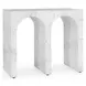 Marmo Ivory and Gray Rectangular Outdoor Concrete Top End Table