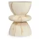 Leva Beige Round Outdoor Concrete Top End Table