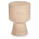 Terrace Beige Round Outdoor Concrete Top Accent Table