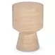 Terrace Beige Round Outdoor Concrete Top Accent Table