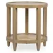 Devin Khaki Mist Round End Table