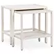 Devin Milk White Rectangular Nesting Accent Table
