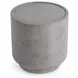Sania Athena Gray Round Outdoor Concrete Top Accent Table