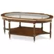 TA Originals Marlborough Oval Glass Top Storyteller Cocktail Table